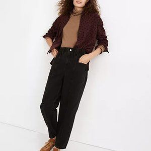 New! Madewell Pull-On Balloon Jeans in Hobson Wash: Paperbag Edition (PETITE)